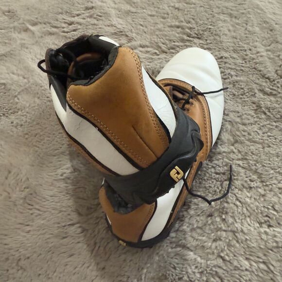 FootJoy Contour Series Golf Shoes Men’s Size 11W Brown & White Leather Cleats - Picture 10 of 10